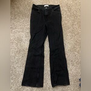 Abercrombie Black High rise flare jean